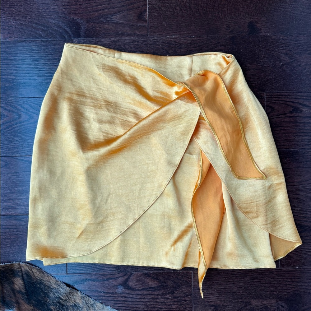 ASOS Asymmetrical Yellow Skirt